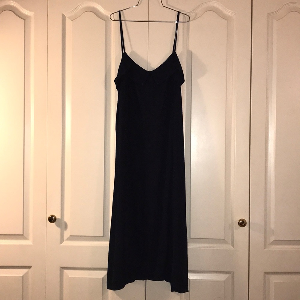 LACAUSA Navy Dress with Leopard Jacquard NWT $148